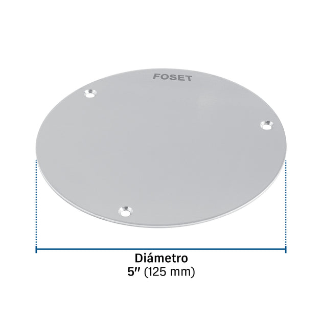 Rejilla Ciega Acero Inoxidable 5" Foset REJI-5C | Calibre 16