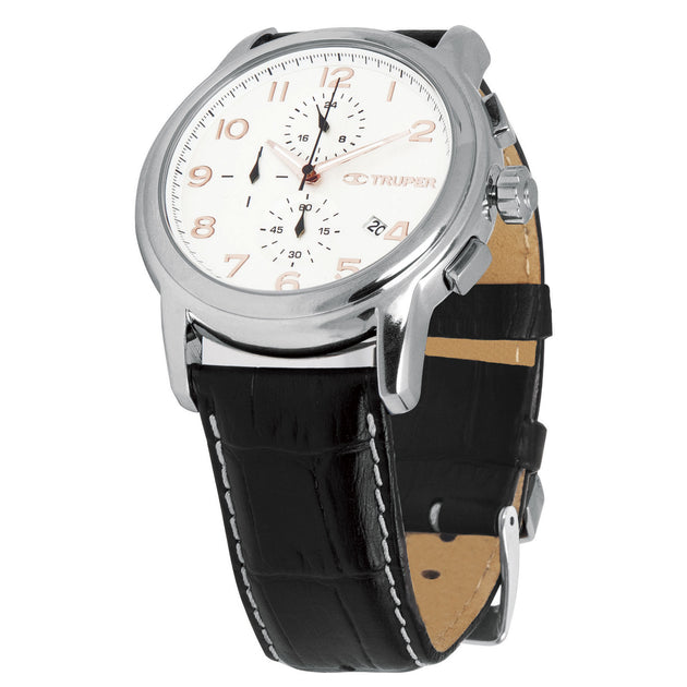 REL-PC-2 Reloj para caballero, correa de piel, Truper
