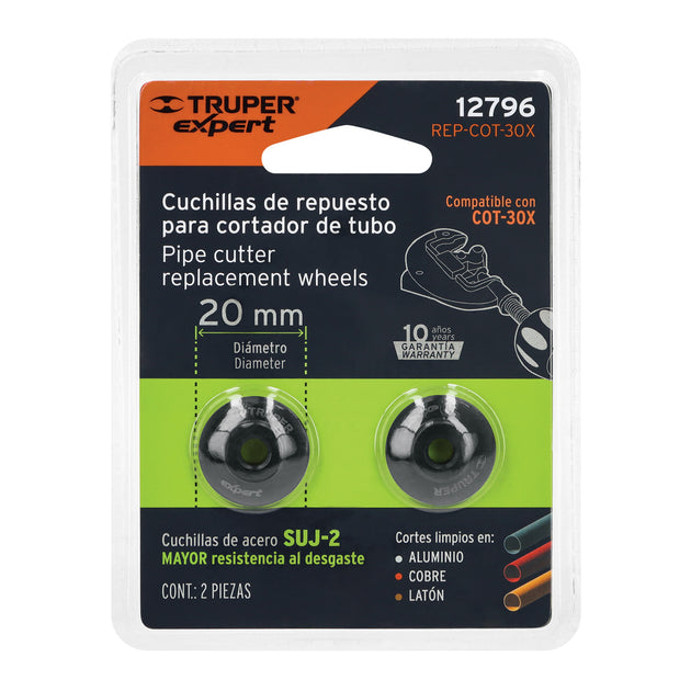 REP-COT-30X Blíster con 2 cuchillas para cortador de tubo COT-30X