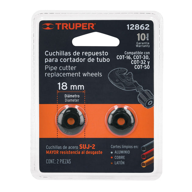 REP-COTS Blíster con 2 cuchillas para cortadores de tubo COT-16-50