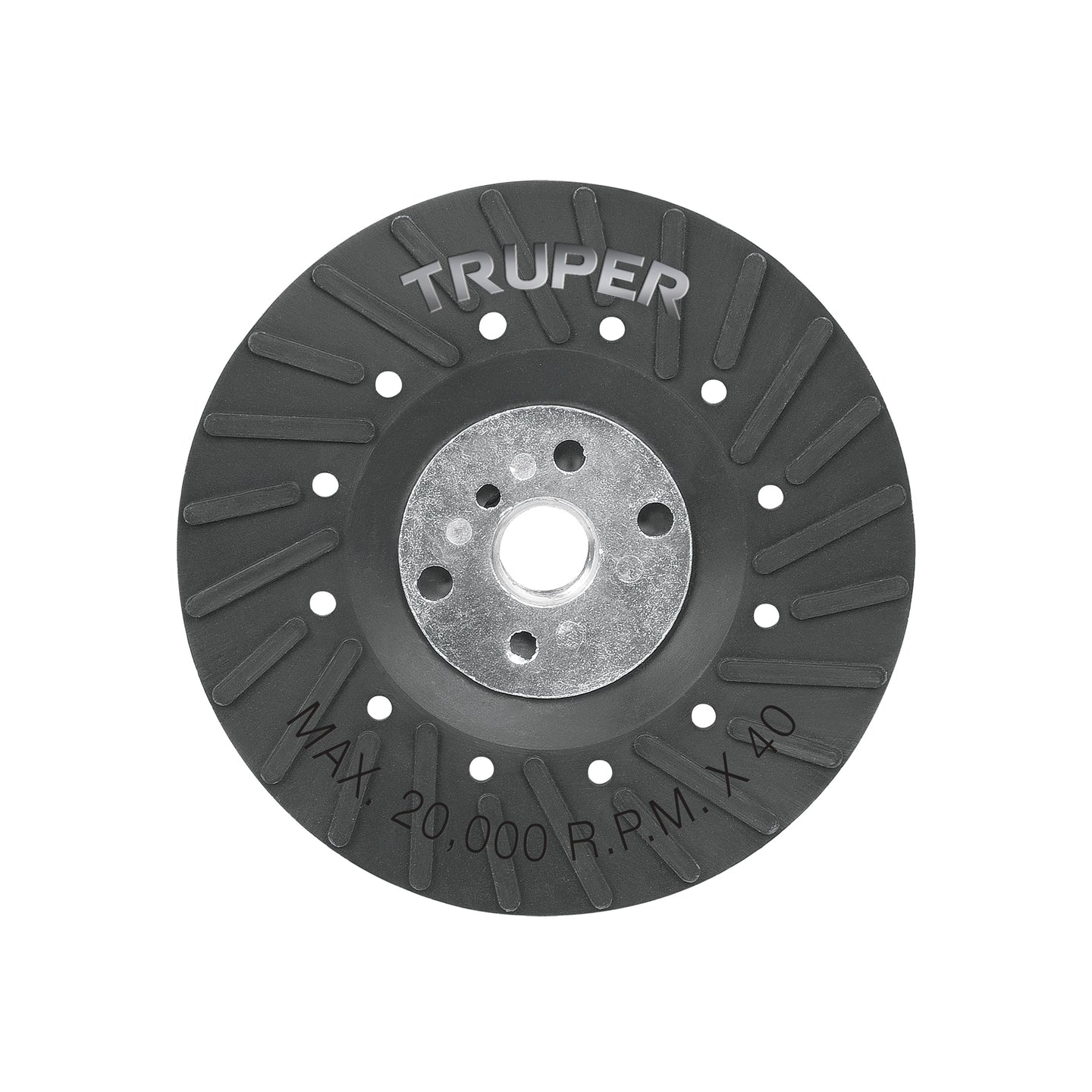 RES-DILI-4-1/2P Respaldo para discos de lija 4-1/2", eje 5/8, TRUPER