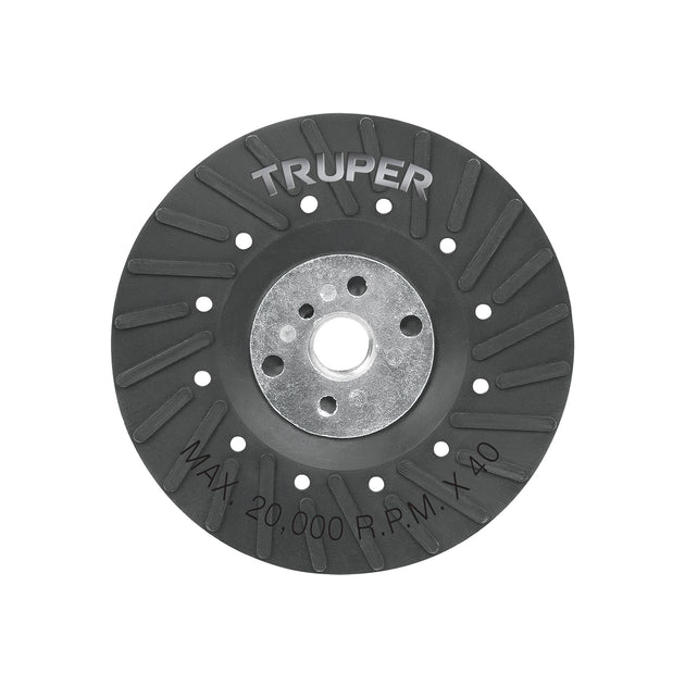 RES-DILI-4-1/2P Respaldo para discos de lija 4-1/2", eje 5/8, TRUPER