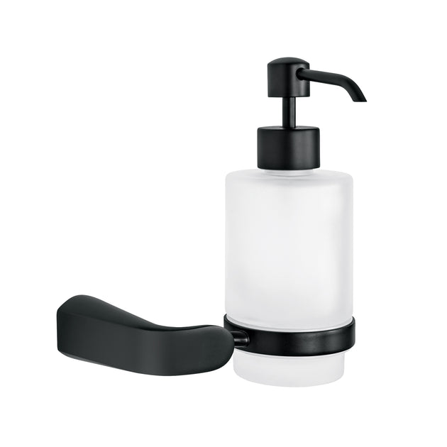 RIA-75M Dispensador de jabón a pared, negro, FOSET RIVIERA