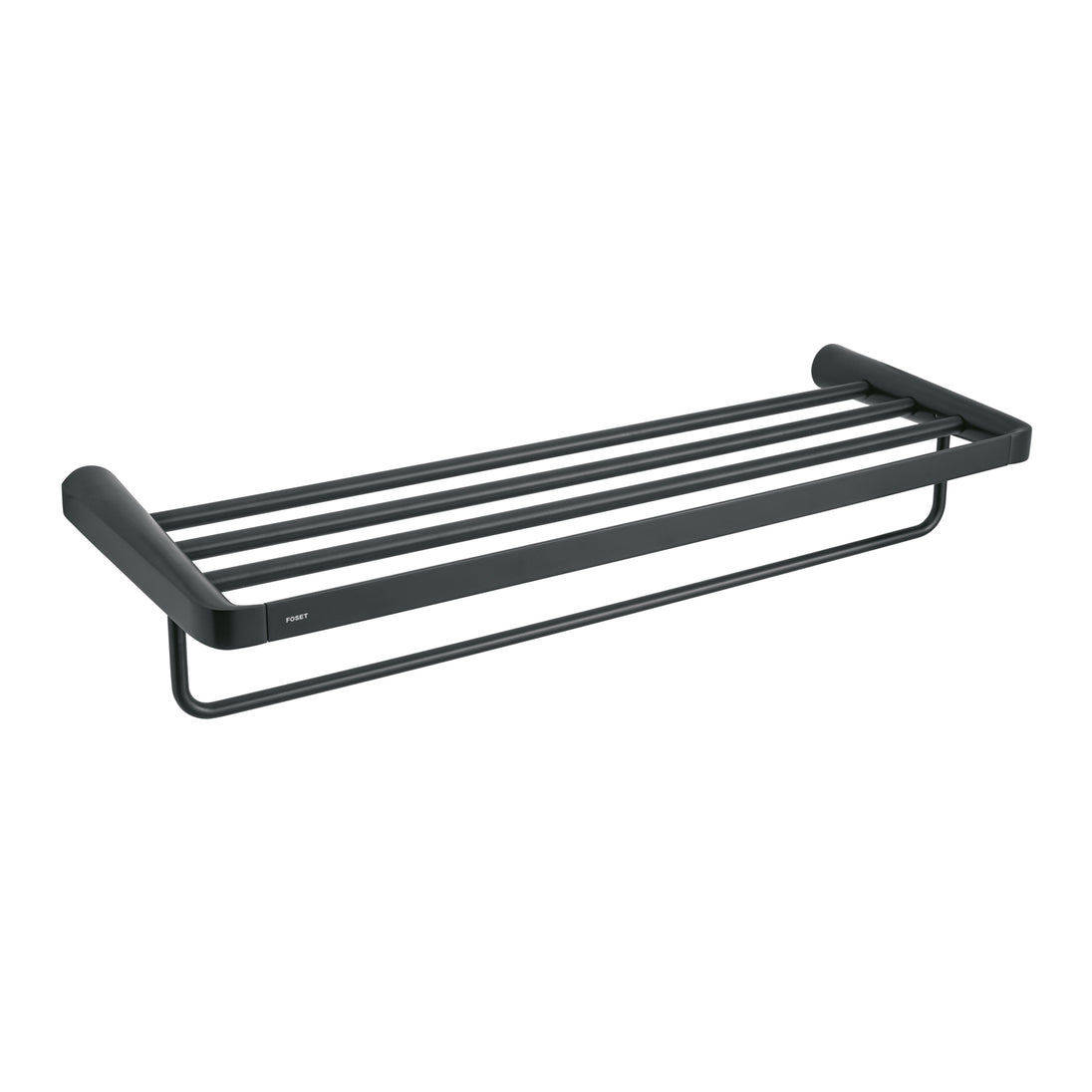 RIA-78M Repisa portatoallas, negro, FOSET RIVIERA