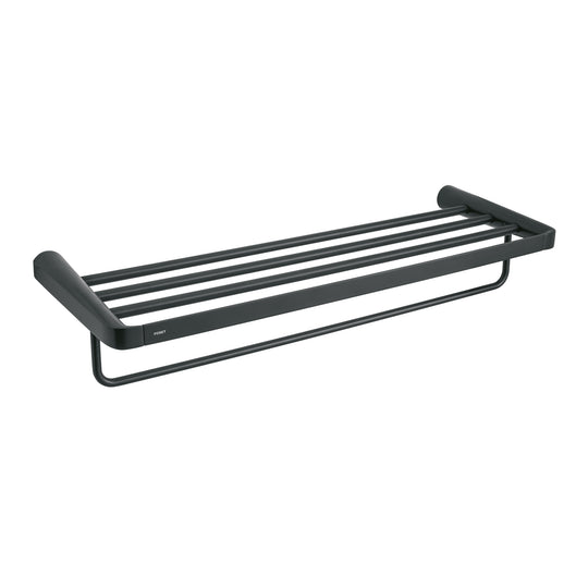RIA-78M Repisa portatoallas, negro, FOSET RIVIERA