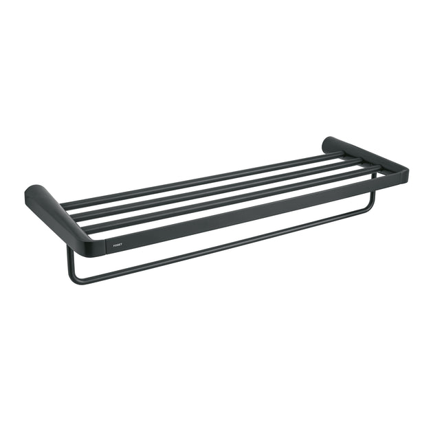 RIA-78M Repisa portatoallas, negro, FOSET RIVIERA