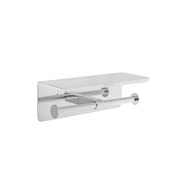 RIA-85 Portarrollo doble en cromo con soporte para celular, RIVIERA