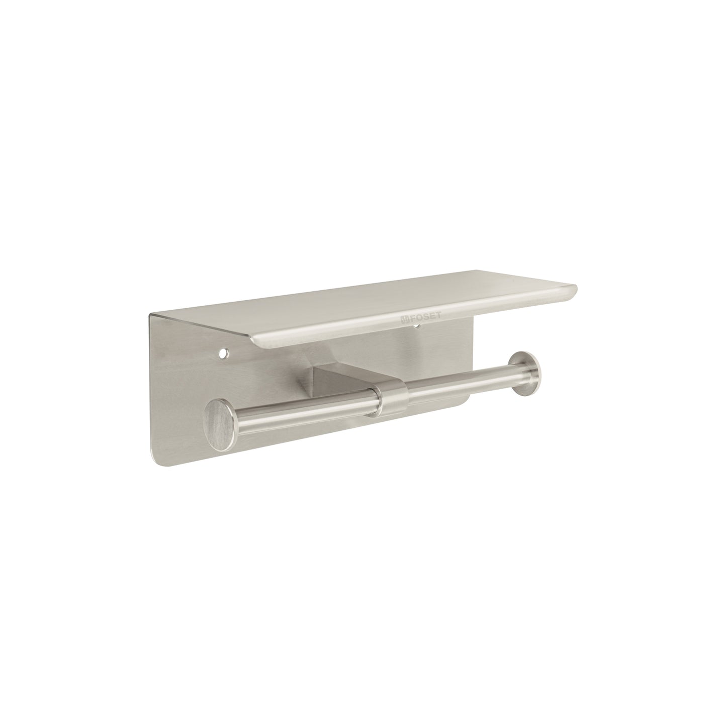 RIA-85N Portarrollo doble en satín con soporte para celular, RIVIERA