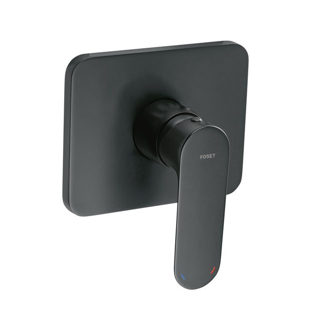 RIM-71M Monomando para regadera sin desviador, negro, FOSET RIVIERA