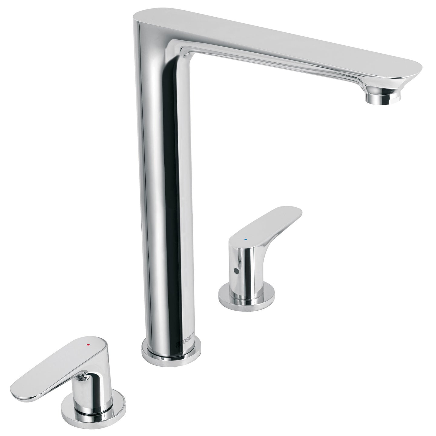 RIM-81 Mezcladora cuello alto para fregadero, cromo, FOSET RIVIERA