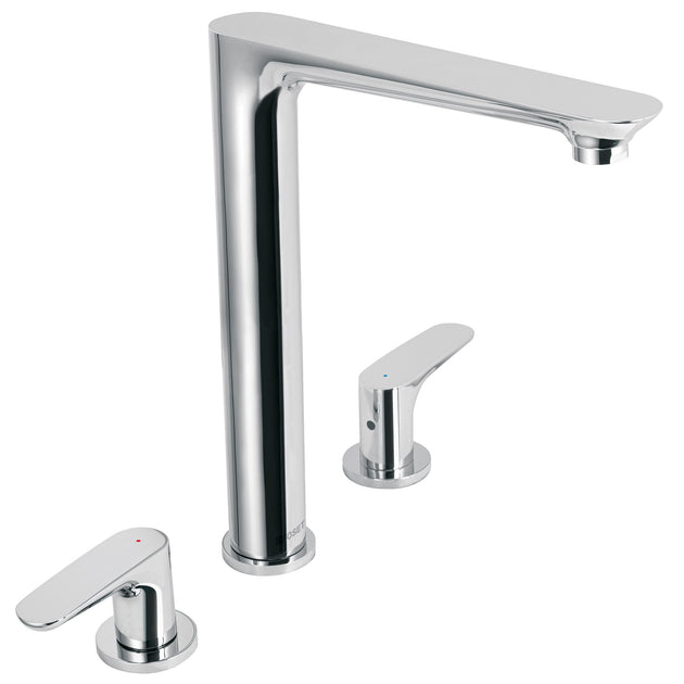 RIM-81 Mezcladora cuello alto para fregadero, cromo, FOSET RIVIERA