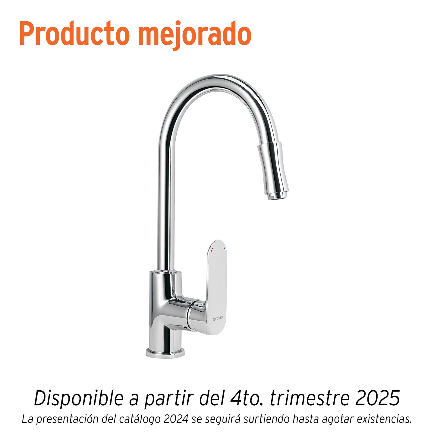 RIM-82 Monomando retráctil para fregadero, cromo, FOSET RIVIERA