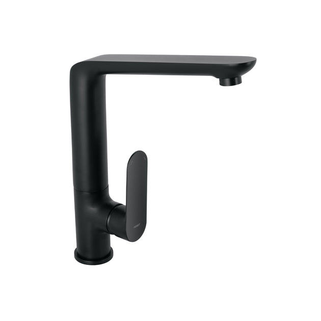 RIM-83M Monomando cuello alto para fregadero, negro, FOSET RIVIERA