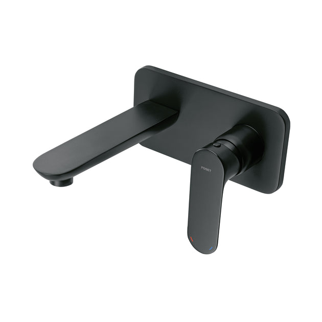 RIM-92M Monomando a pared para lavabo, negro, FOSET RIVIERA