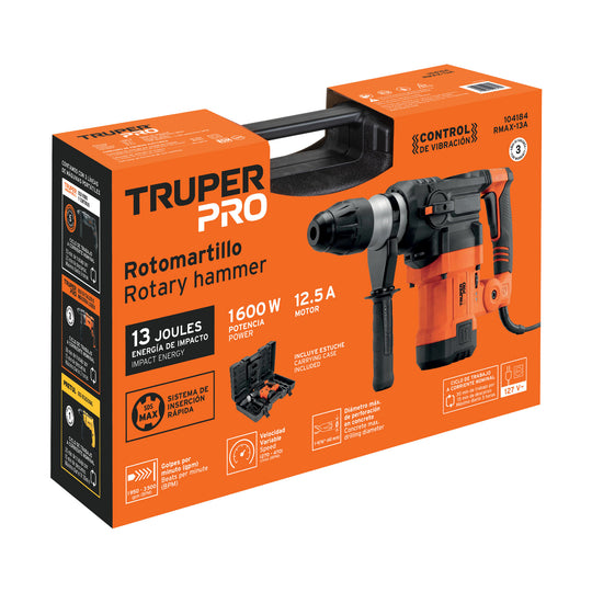 Rotomartillo Truper RMAX-13A SDS Max 13J 1600W | Comprar
