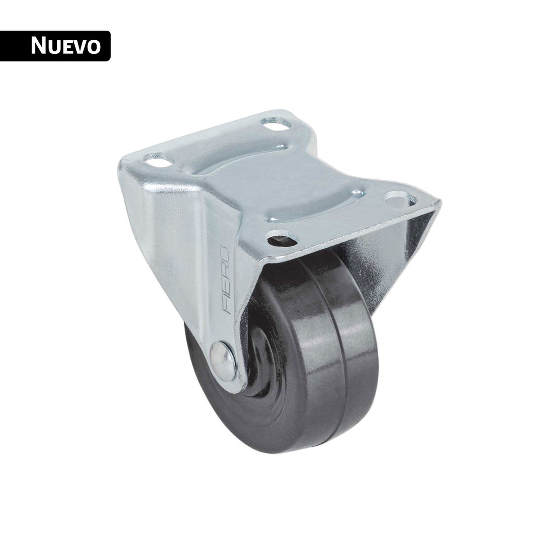 Rueda Industrial Hule 2" Placa Fija Fiero RO-111 | Silenciosa