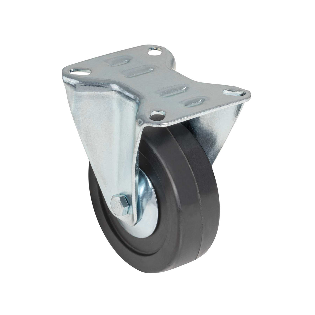 Rueda Hule Industrial 4" Balero Galvanizado 80kg | Fiero RO-1145