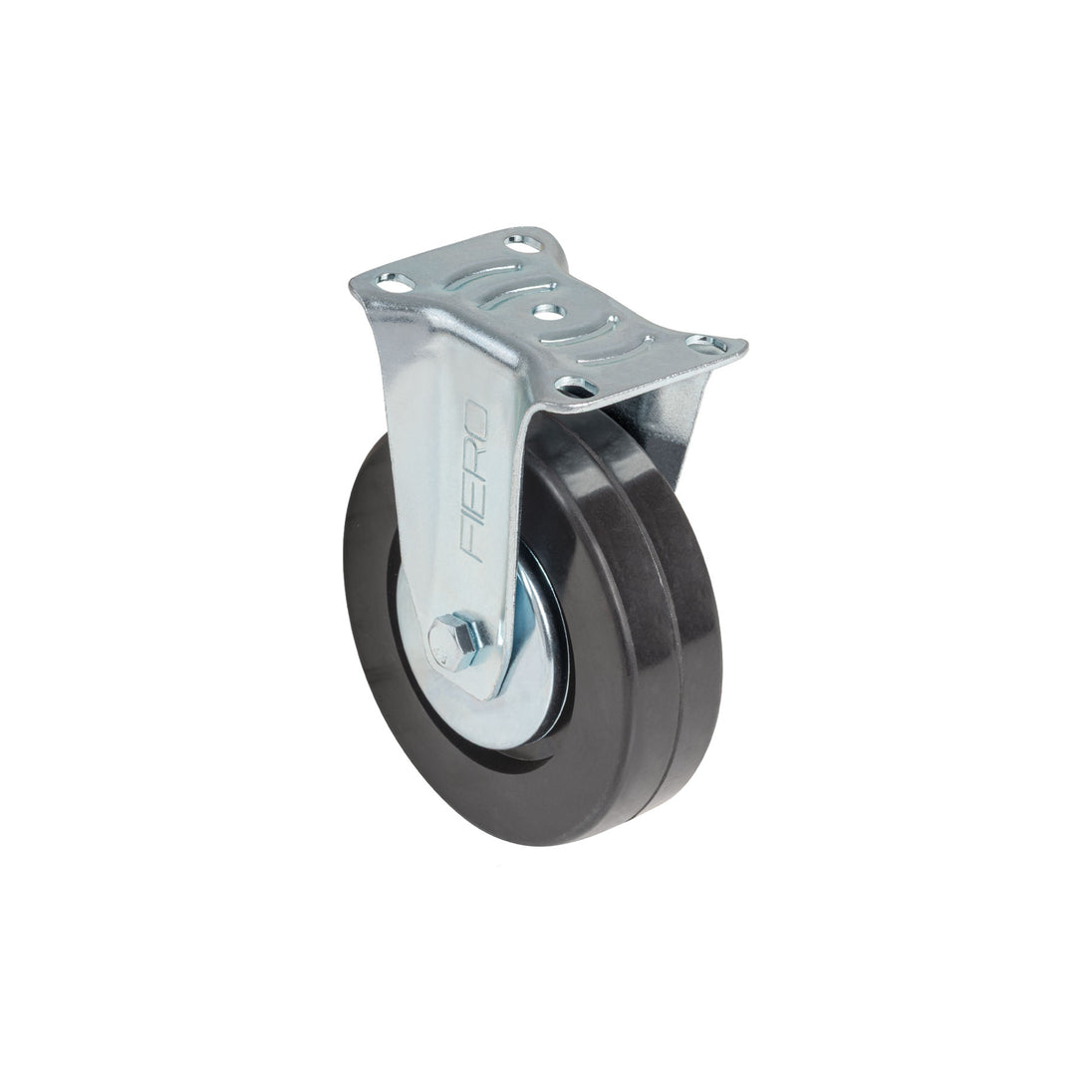 Rueda de Hule Fiero RO-1155 5" (127 mm) 60 kg | Balero Galvanizado