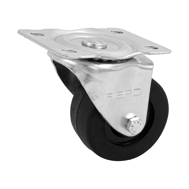RO-1214 Rodaja hule 3", placa giratoria c/buje, carga 60kg, FIERO