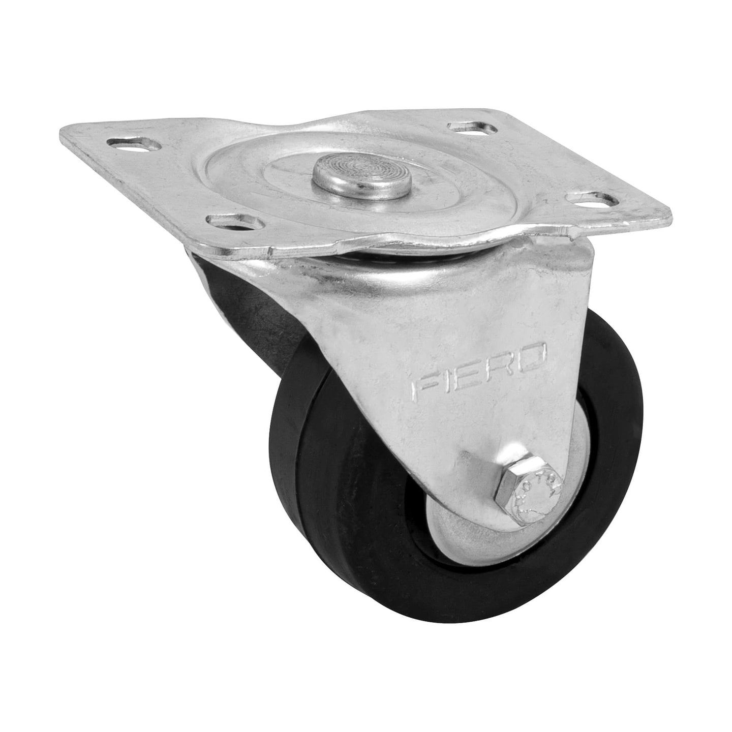RO-1215 Rodaja hule 3", placa giratoria c/balero, carga 60kg, FIERO