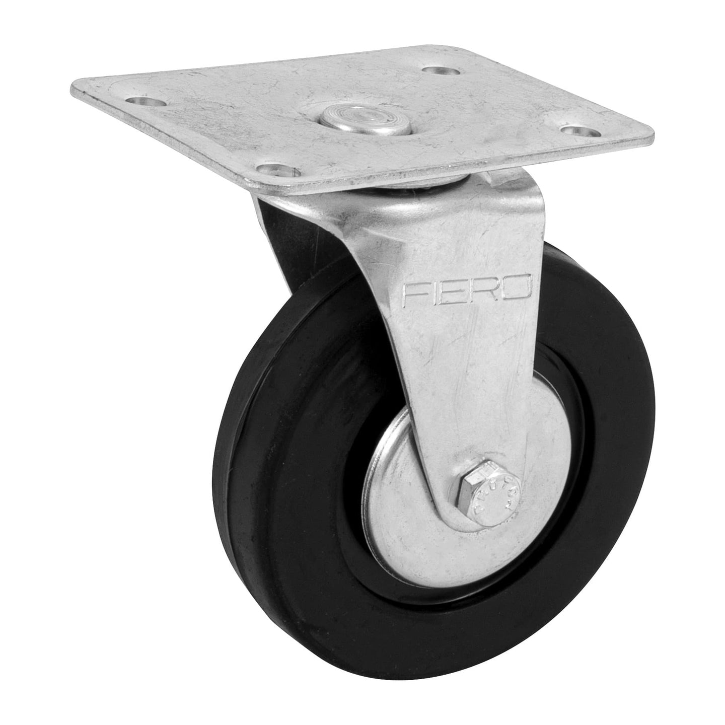 RO-1216 Rodaja hule 4", placa giratoria c/balero, carga 50kg, FIERO