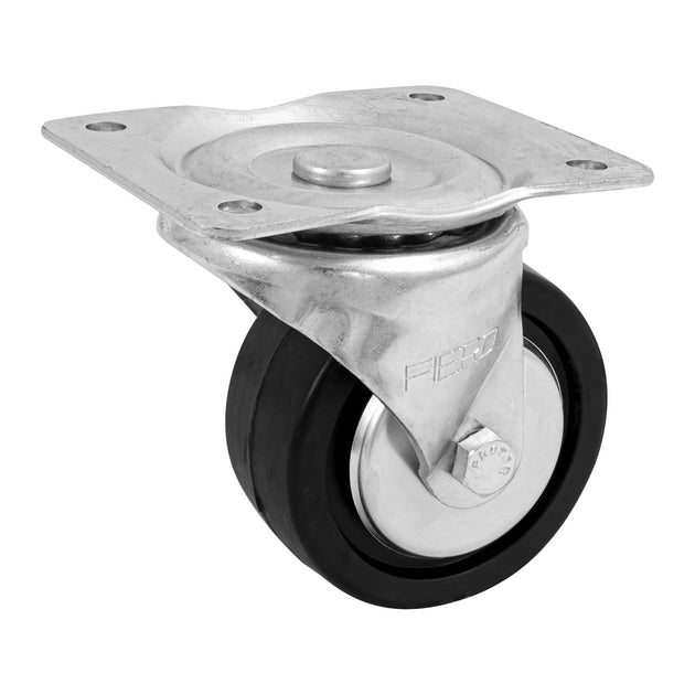 RO-1217 Rodaja hule 4", placa giratoria c/balero, carga 100kg, FIERO
