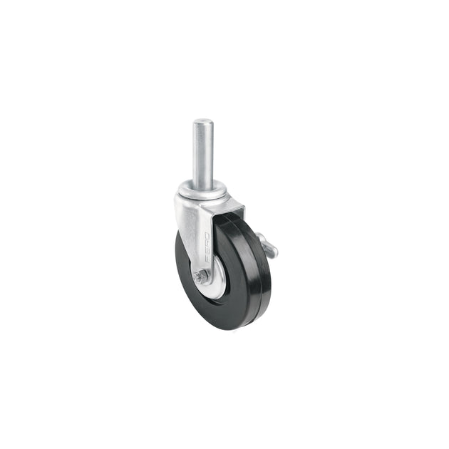 RO-1427F Rodaja hule 6" con espiga sólida y freno, carga 125kg, FIERO