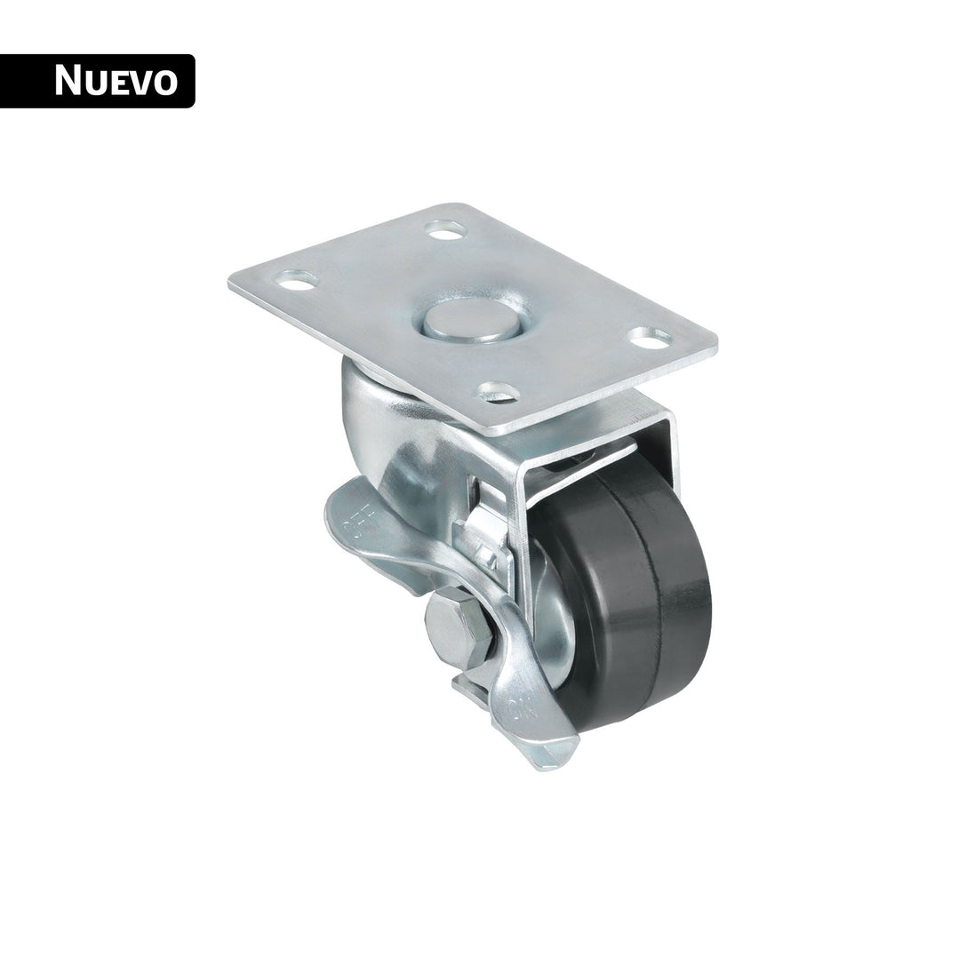 Rueda Giratoria Fiero RO-1512 Hule 2.5" 50kg Placa Giratoria