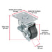 Rueda Giratoria Fiero RO-1512 Hule 2.5" 50kg Placa Giratoria