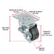 Rueda Giratoria Fiero RO-1512 Hule 2.5" 50kg Placa Giratoria