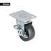Rueda Giratoria Fiero RO-1515 Hule 3" 60 kg Placa Giratoria