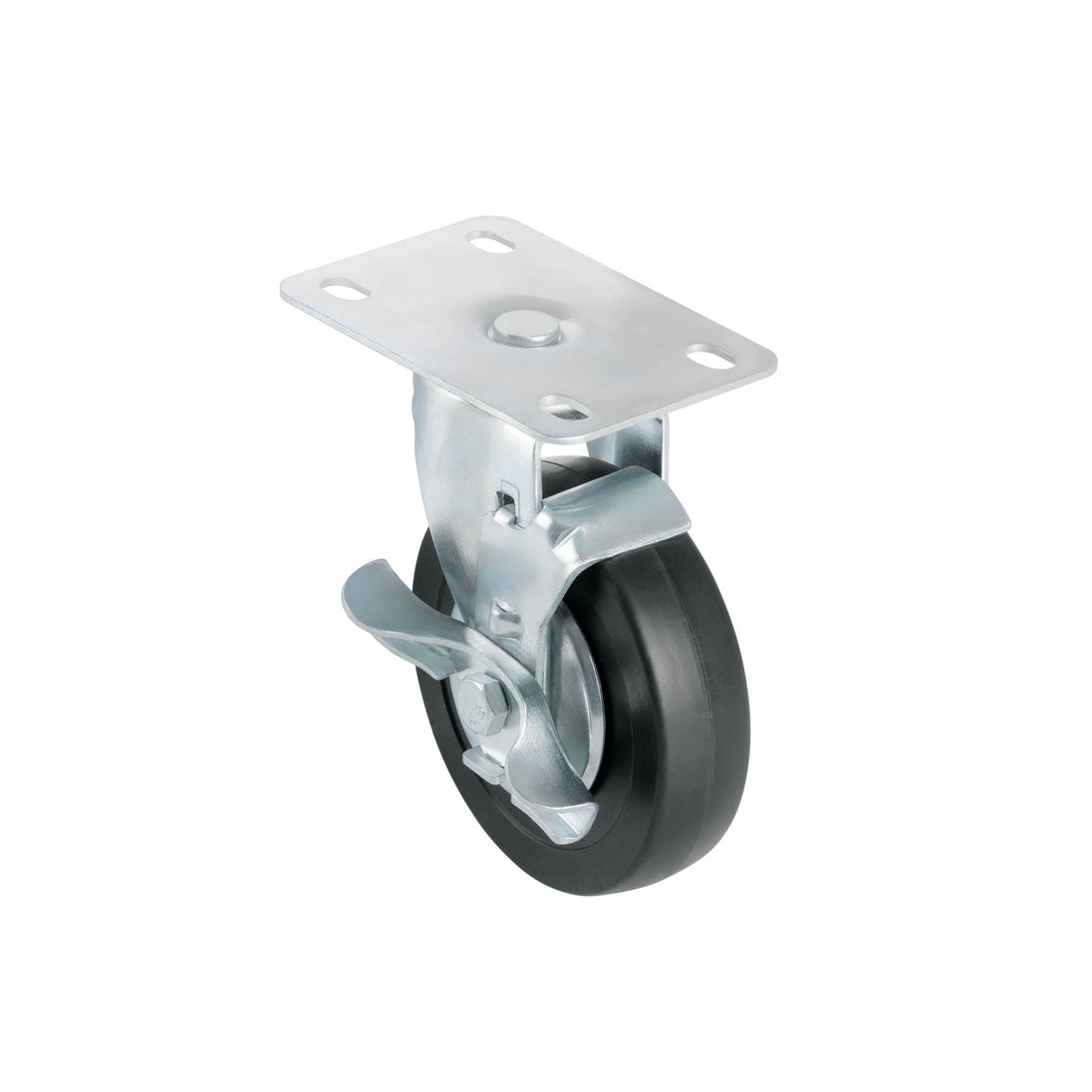 Rueda Giratoria Fiero RO-1516 4" Hule 50kg Placa Galvanizada