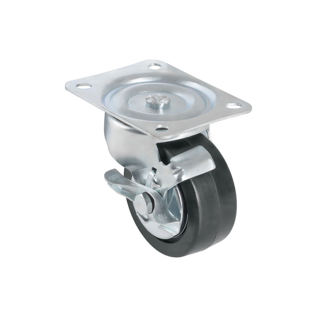 Rueda Giratoria Fiero RO-1517 Hule 125mm Placa Galvanizada