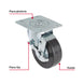 Rueda Giratoria Fiero RO-1520 6" Hule Placa Galvanizada | Silenciosa