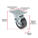Rueda Giratoria Fiero RO-1520 6" Hule Placa Galvanizada | Silenciosa