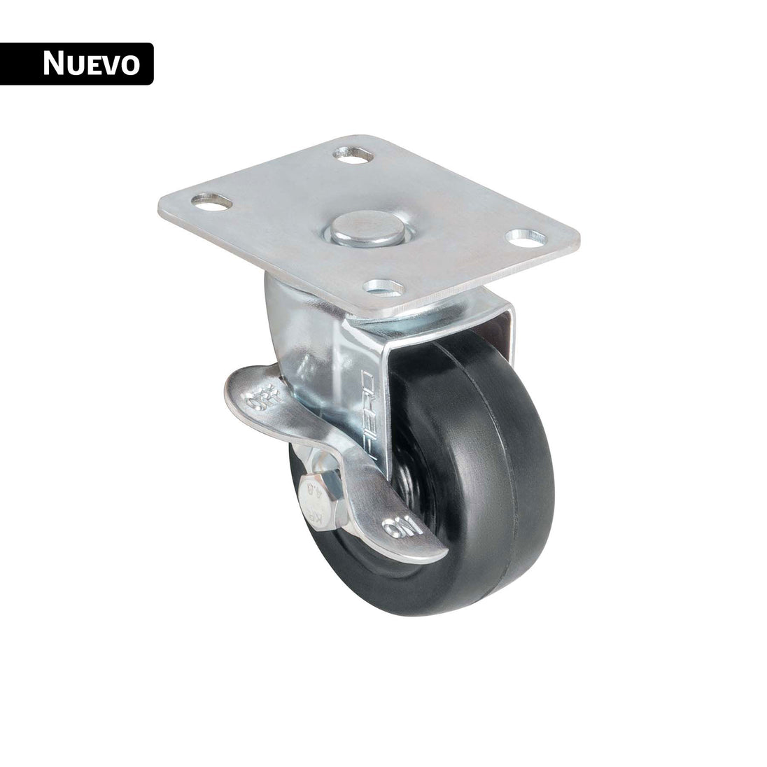 Rueda Giratoria Fiero RO-158 Hule 2" Placa Giratoria | Silenciosa
