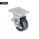 Rueda Giratoria Fiero RO-158 Hule 2" Placa Giratoria | Silenciosa