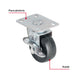 Rueda Giratoria Fiero RO-158 Hule 2" Placa Giratoria | Silenciosa