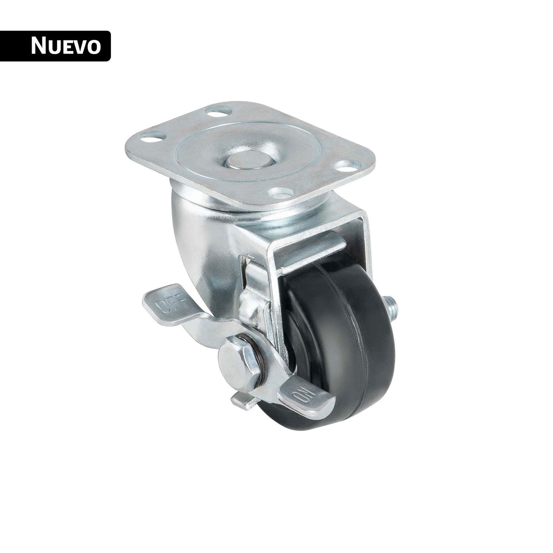 Rueda Giratoria Fiero RO-159 2" Hule 40 kg | Placa Galvanizada