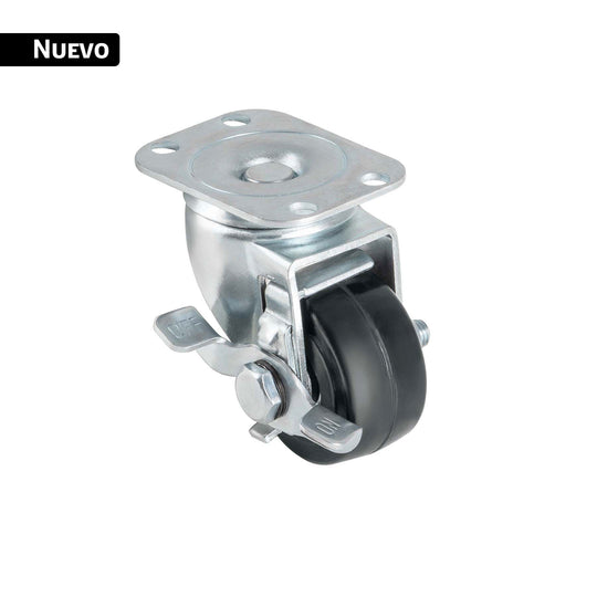 Rueda Giratoria Fiero RO-159 2" Hule 40 kg | Placa Galvanizada