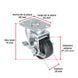 Rueda Giratoria Fiero RO-159 2" Hule 40 kg | Placa Galvanizada