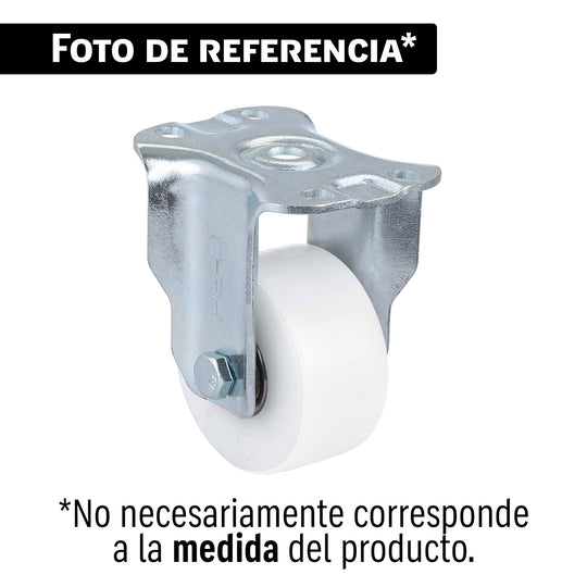 Rodaja Fija Fiero RO-216 3" Polietileno 130kg Galvanizado