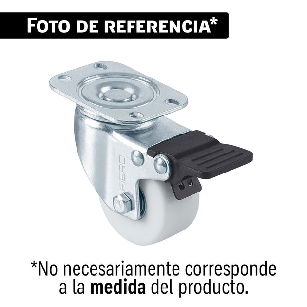 Rueda Industrial Fiero RO-2214F 65mm 100kg | Polietileno con Balero