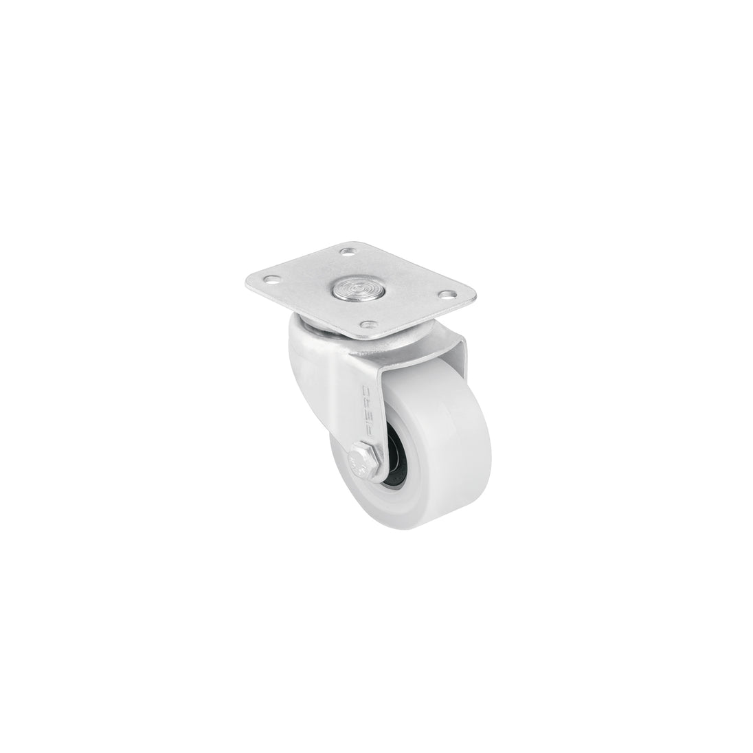 RO-222 Rodaja de polietileno 2" placa giratoria, con balero, FIERO