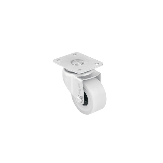 RO-222 Rodaja de polietileno 2" placa giratoria, con balero, FIERO