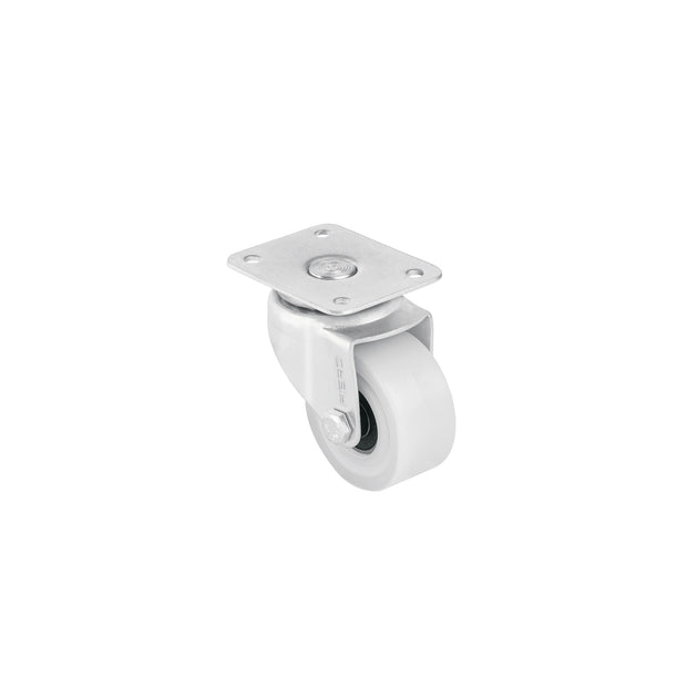 RO-222 Rodaja de polietileno 2" placa giratoria, con balero, FIERO