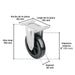 Rueda Poliuretano Placa Fija Pretul RO-5PUF 120x80mm | No Maltrata Pisos