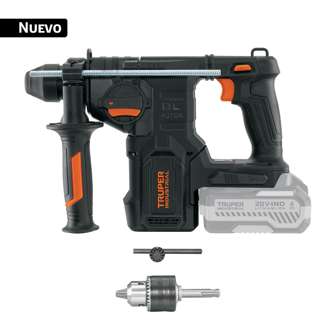 Martillo Rotativo Truper 20V Brushless 2.2J SDS Plus 4Ah | N20-ROE-0