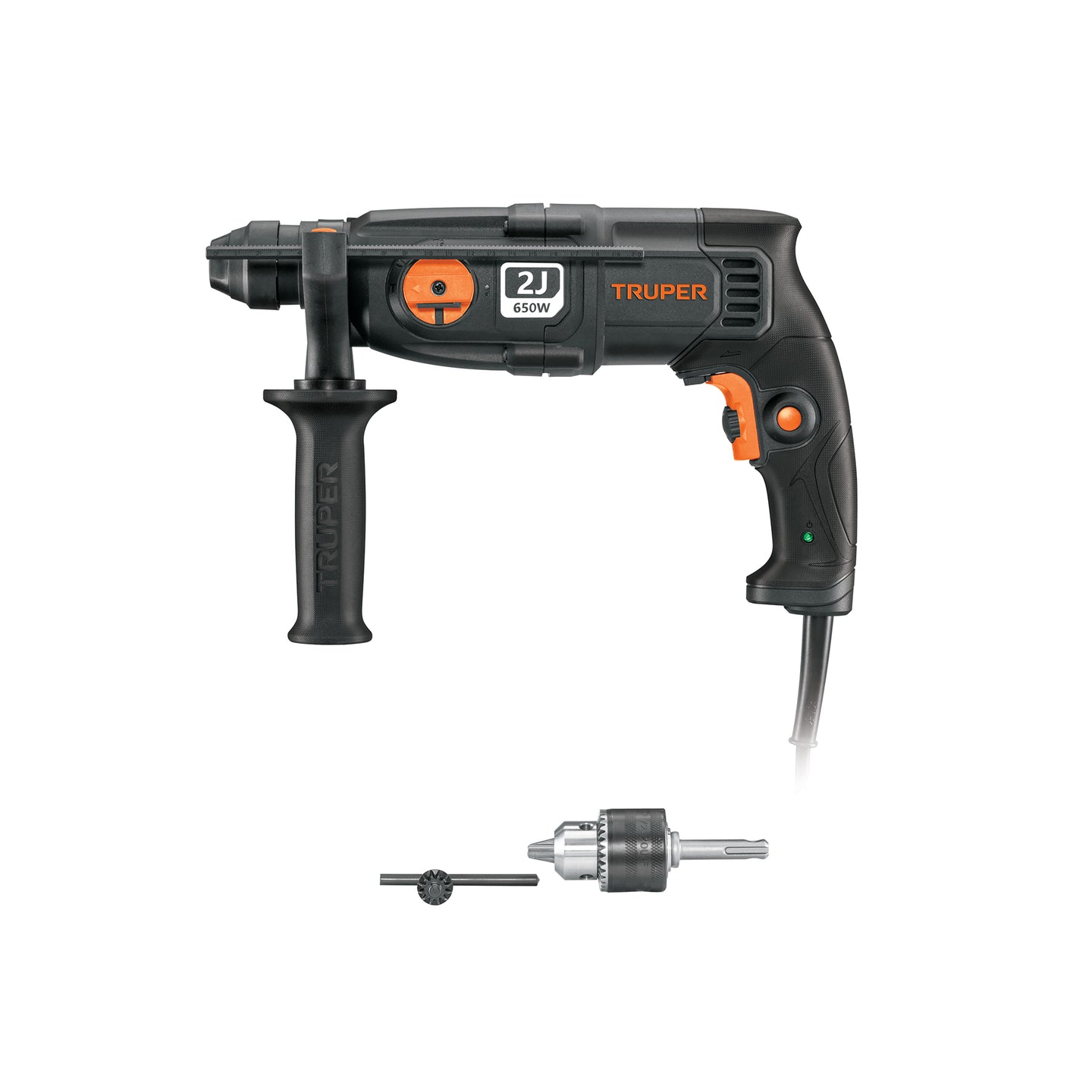 ROEL-20N Rotomartillo SDS Plus 2 Joules, 650W, TRUPER INDUSTRIAL