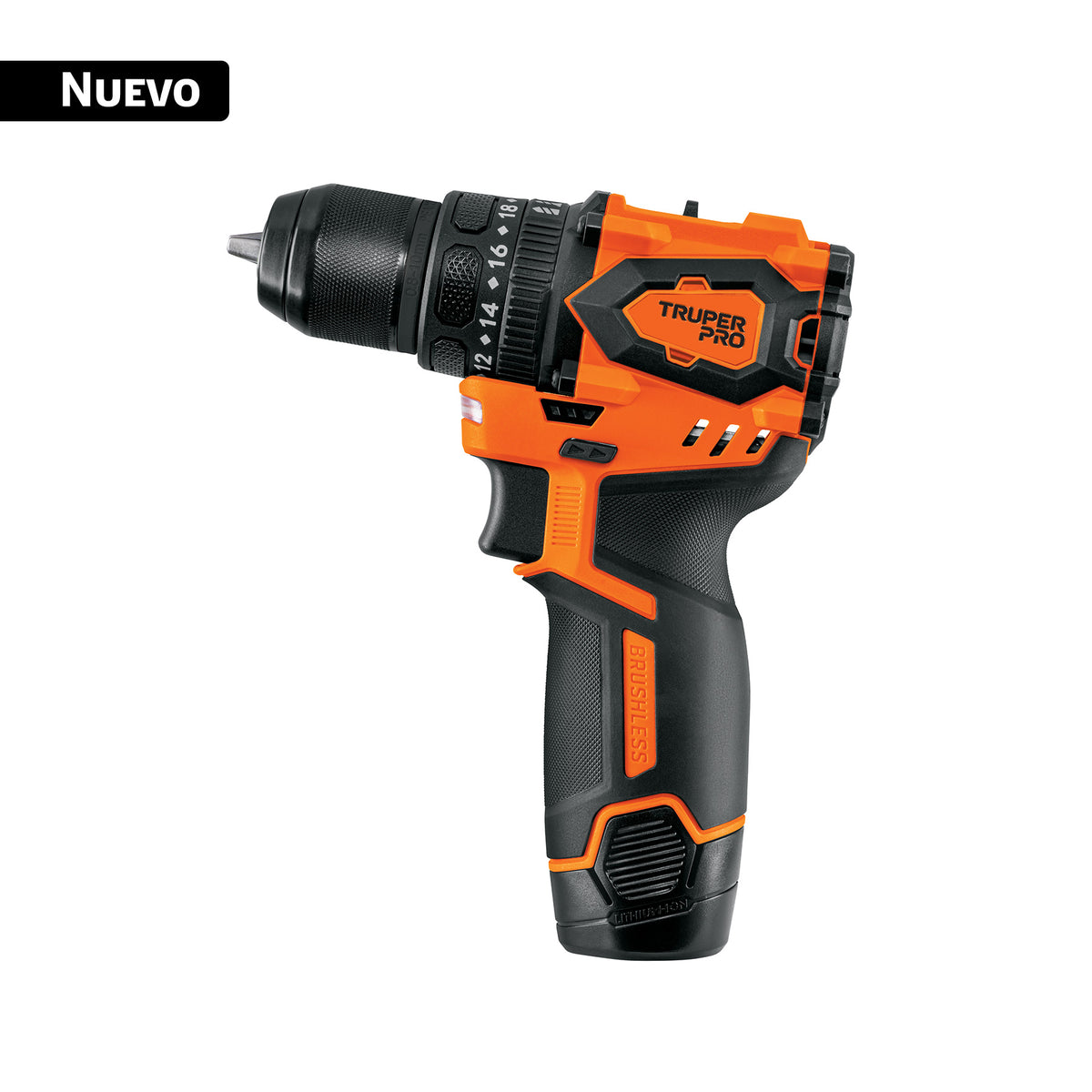 Taladro Percutor Truper Pro 12V Brushless 50Nm 2Ah | A12-ROT-1